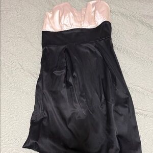 Le Chateau Strapless Dress in Black and white